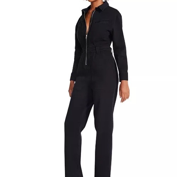 STEVE MADDEN Women's Orly Zip-Front Jumpsuit Size 4 Black NWT - Picture 3 of 5